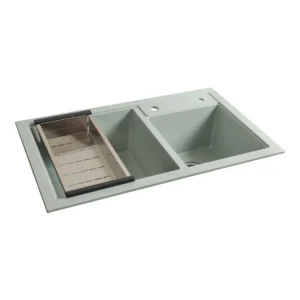 HM202306- 2 Bowl Granite Sink For Kitchen